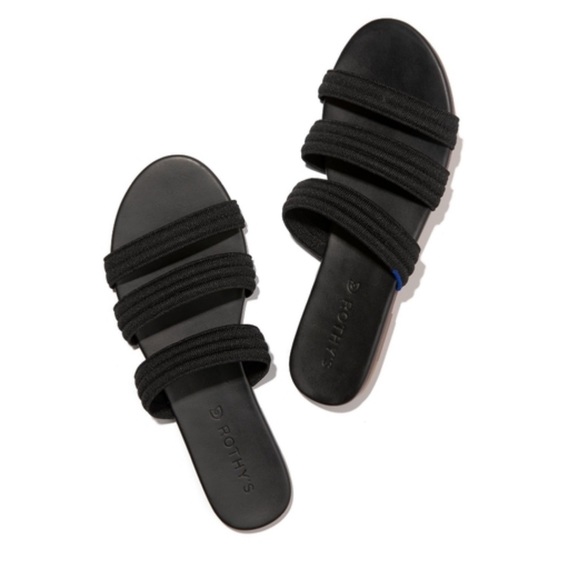 Rothy's Shoes - Rothy’s Triple Band Sandal in Classic Black